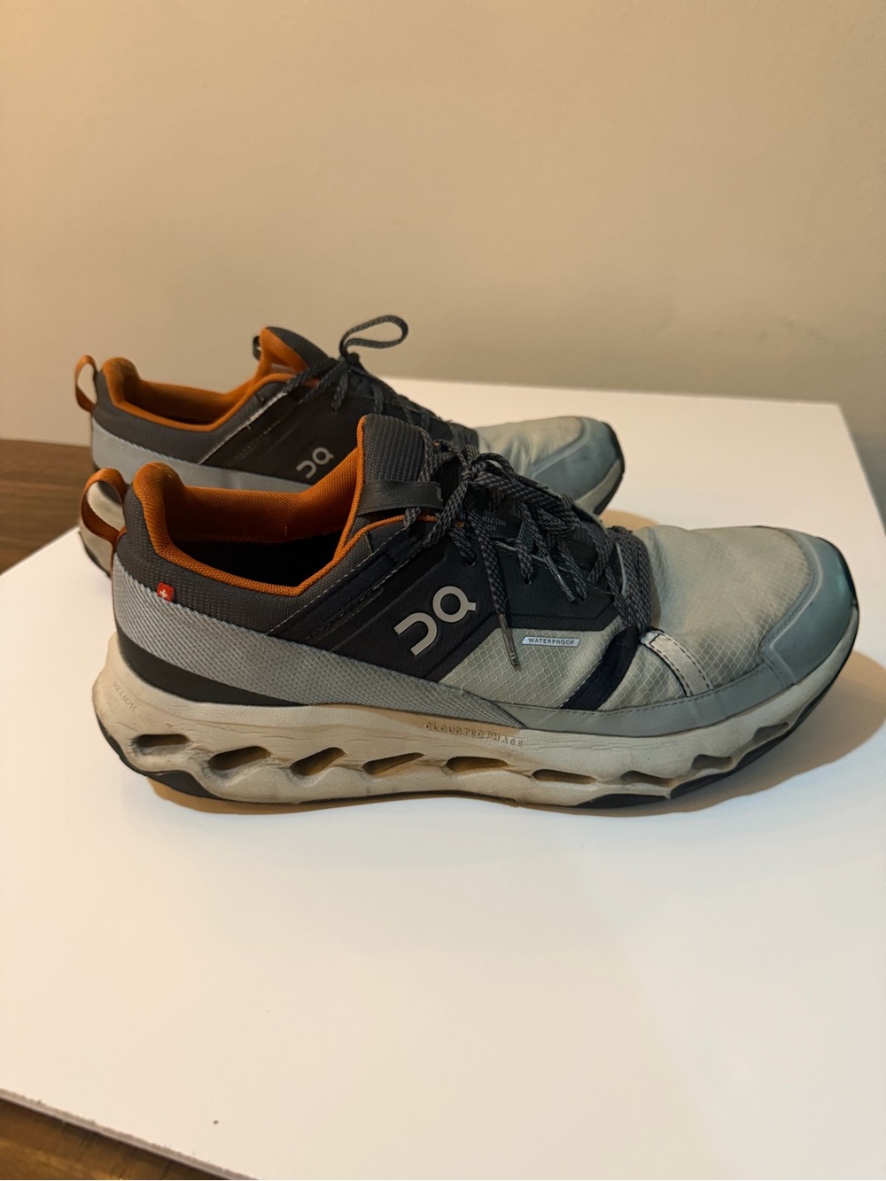 On Running Men’s Cloudace Sneakers in Grey with Orange Trim - Picture 2 of 3